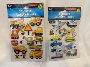 Jot Pop-Up Construction and Transportation Stickers 2-Pack